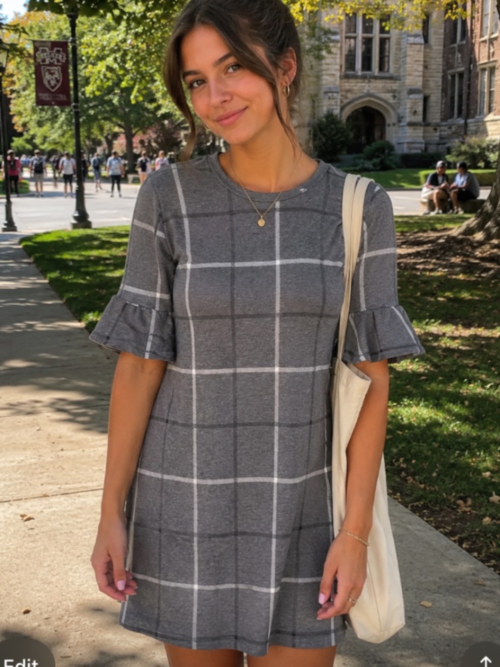 Olivia Rae Business Casual Grey Sheath Dress